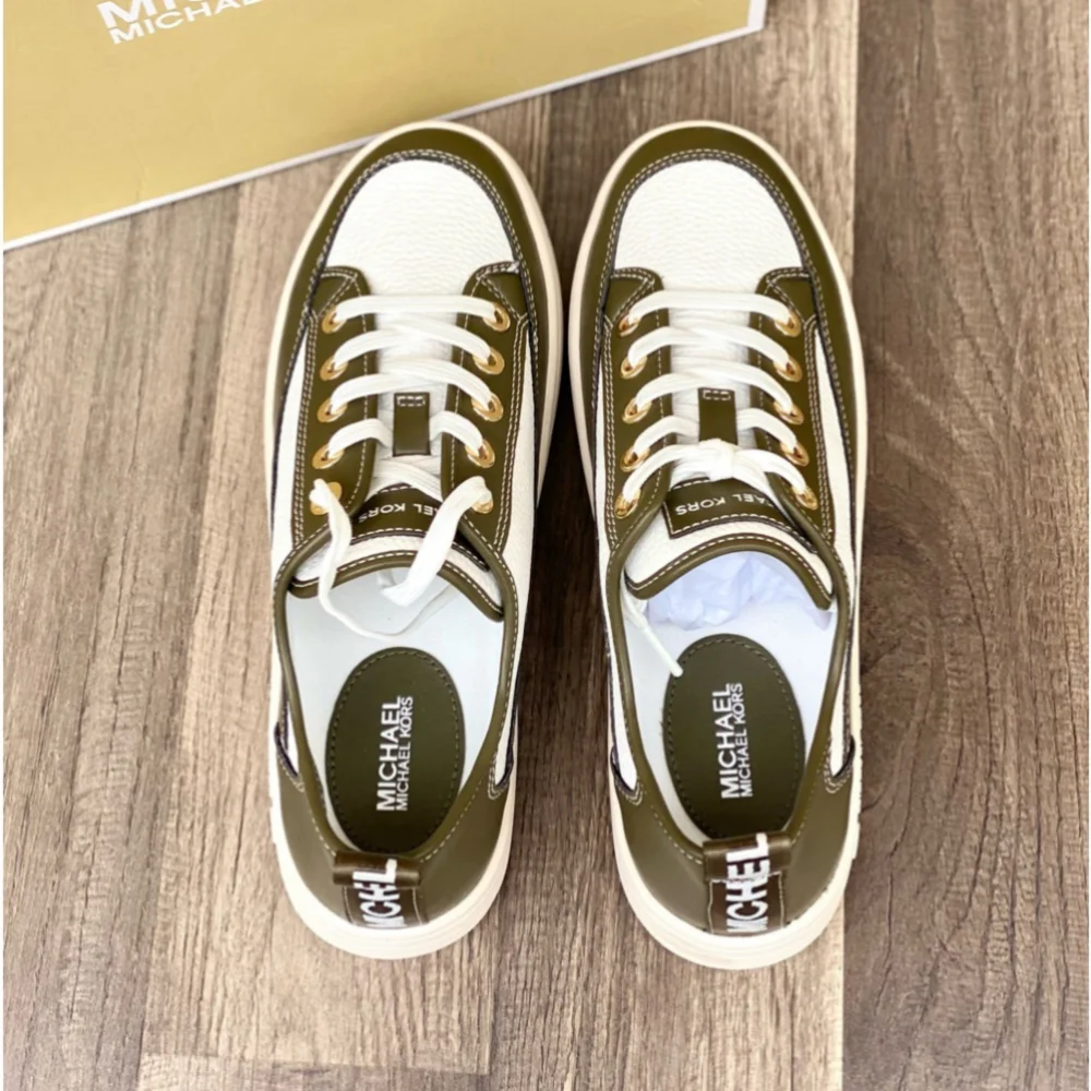 Michael Kors Shea Lace up Sneakers Olive color
